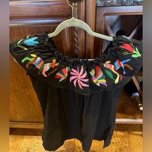 Nativa Hand Embroidered Off The Shoulder Top